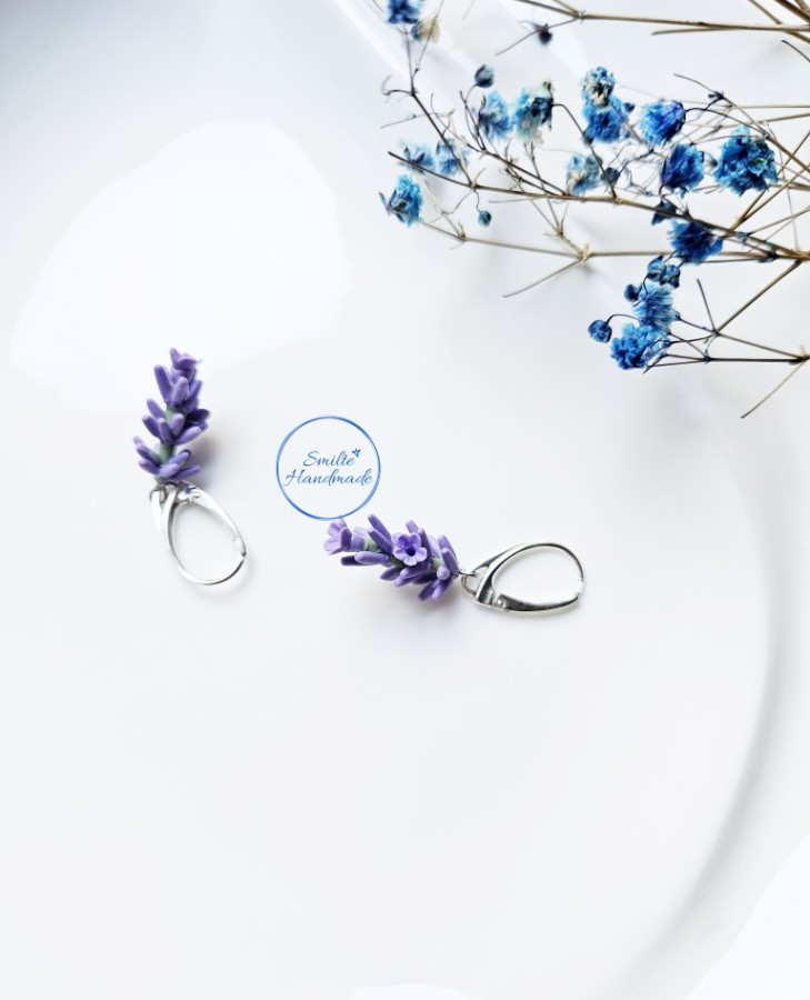 Auskarai levandos Auskarai levandos