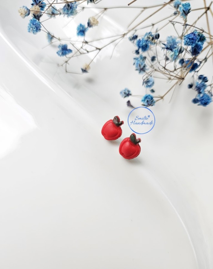 Auskarai prie ausies obuoliai (2)