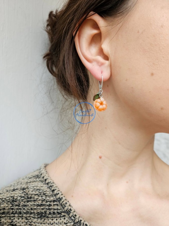 Minimalistiniai auskarai mandarinai Minimalistiniai auskarai mandarinai