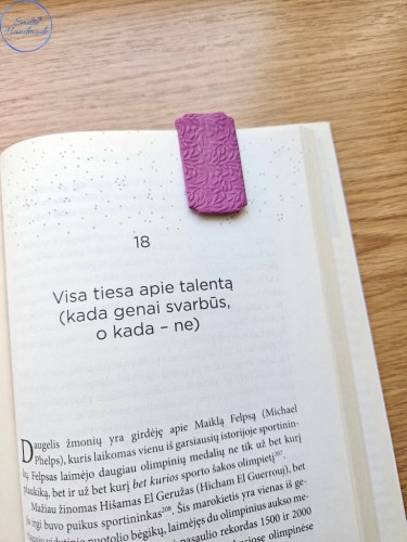 Minimalistinio dizaino knygos skirtukas